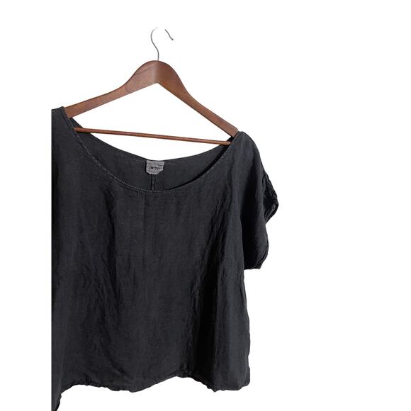 La Bottega di Brunella 100% Linen Relaxed Lagenlook Top Womans Large - Picture 4 of 7